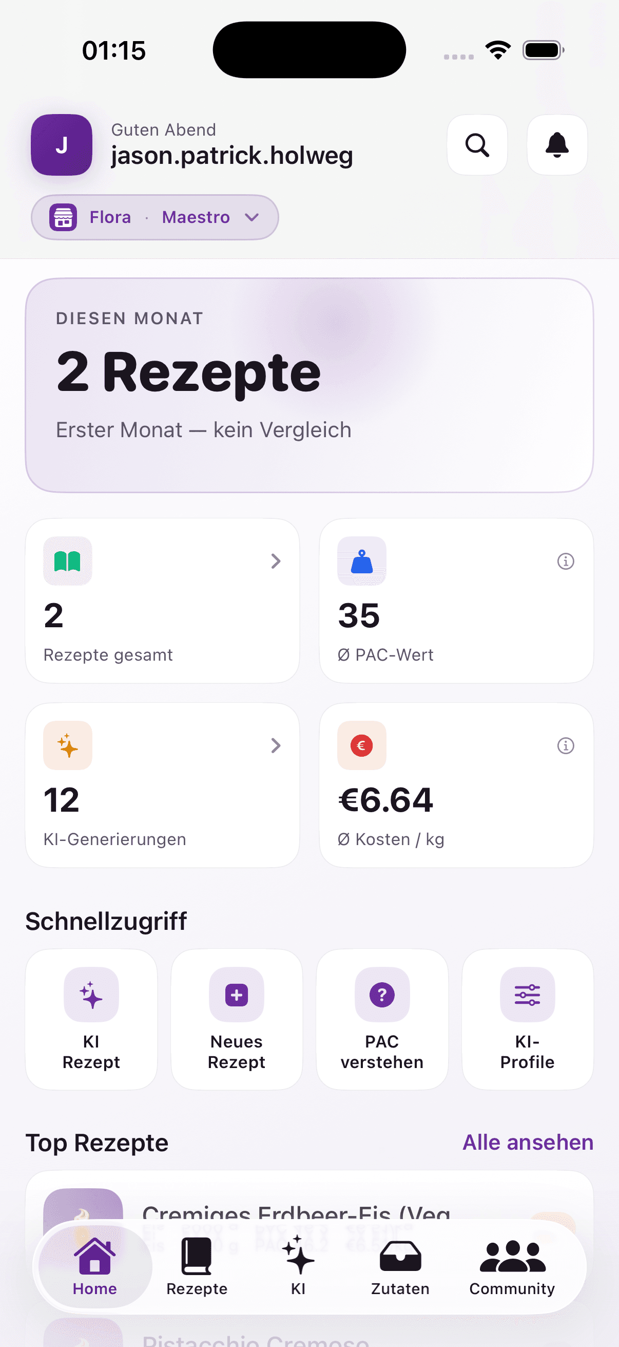 Glacelia Dashboard